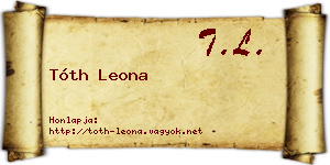 Tóth Leona névjegykártya