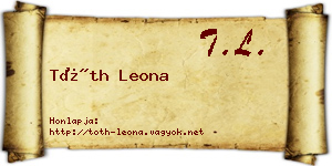 Tóth Leona névjegykártya