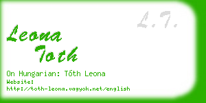 leona toth business card